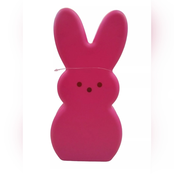 Peeps Pink 10" LED Light Up Easter Bunny Easter Decor Night Light - Picture 1 of 9